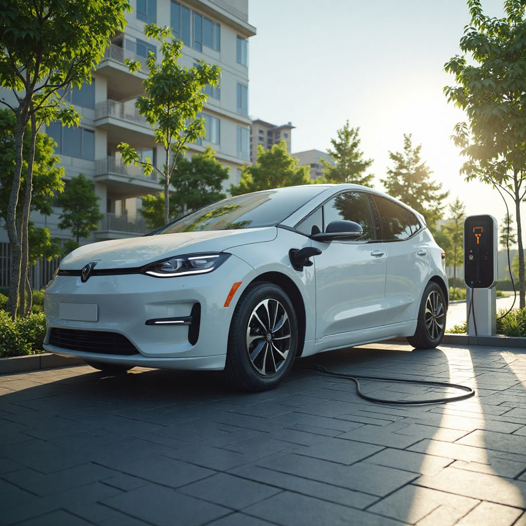 Vehículo eléctrico en carga